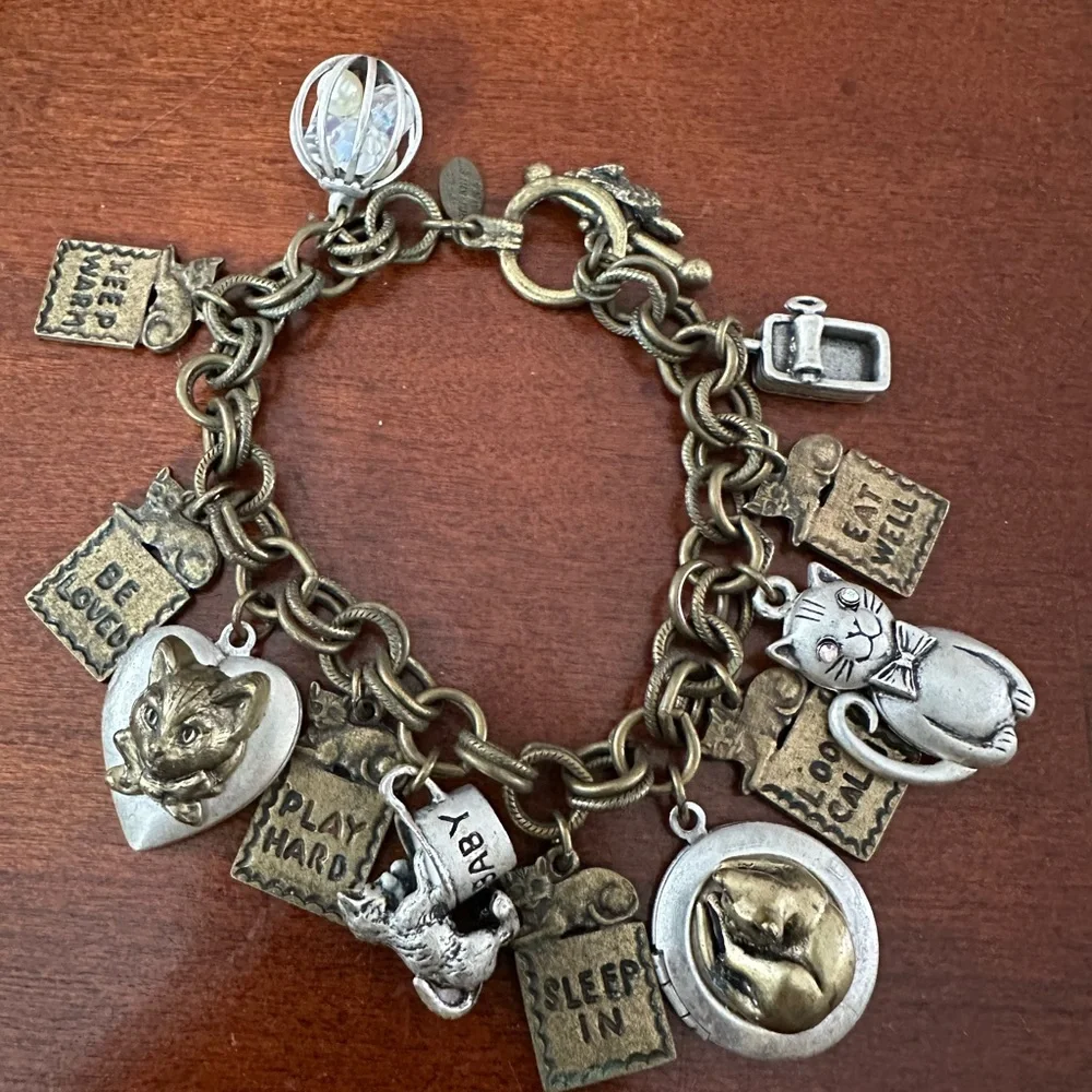 "Things I Learned From My Cat Charm Bracelet" by Sweet Romance Jewelry - Picture 1 of 3